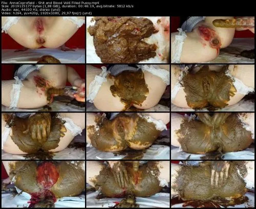 AnnaCoprofield – Shit and Blood Vol6 Filled Pussy