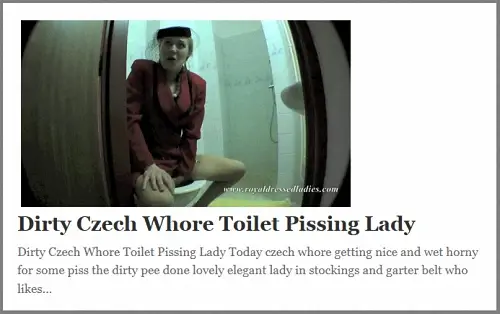 Dirty Czech Toilet Pissing Lady