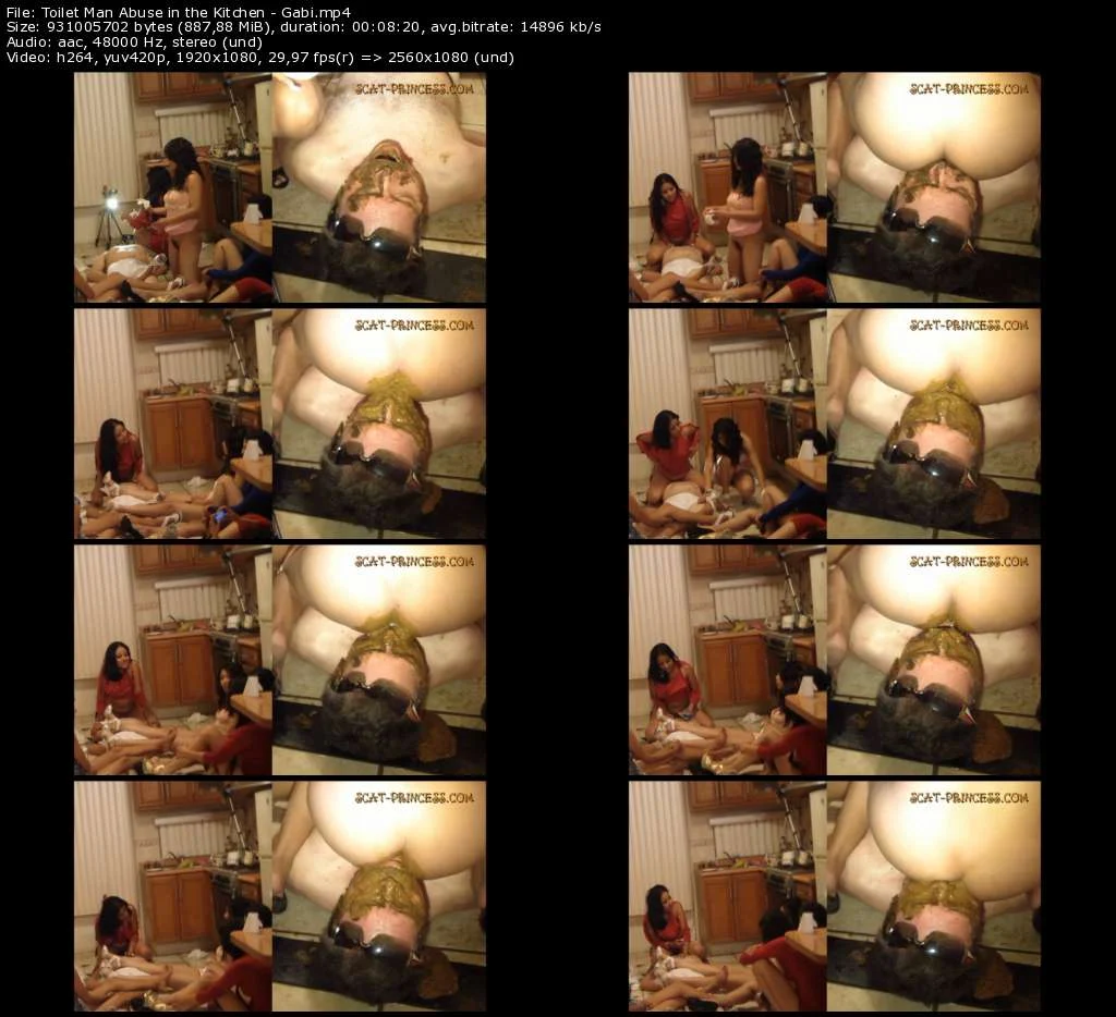 Toilet Man Abuse in the Kitchen – Gabi