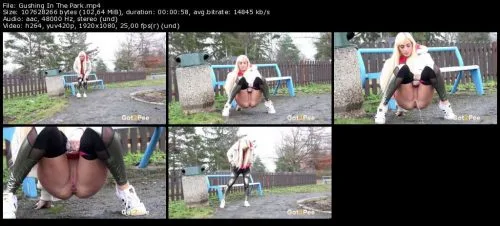 Gushing In The Park Daisy Lee Got2Pee