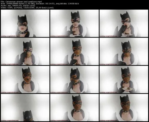 Catwoman smears and swallows Fetish-zone 2019