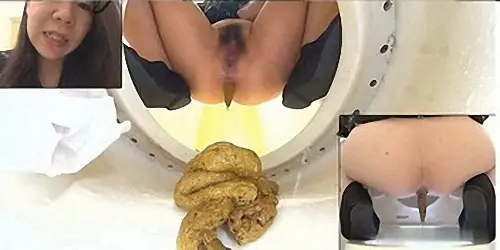 Cutie Girls pooping in the toilet