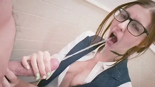 Gorgeous Redhead Slavegirl Interrupted on the Toilet