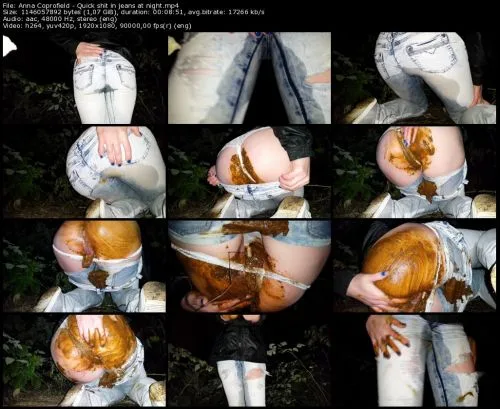 Anna Coprofield – Quick shit in jeans at night