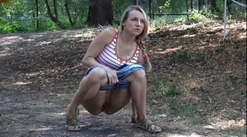 Cute Blonde Pissing