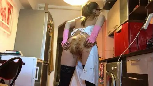 Ella Gilbert – Rubber gloves and PVC apron