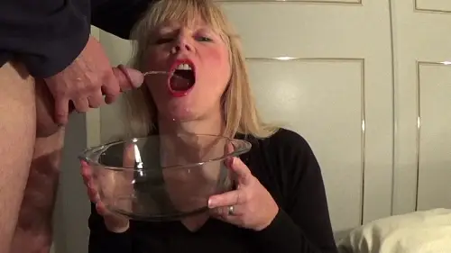 Mature Blonde Loves Piss and Cum