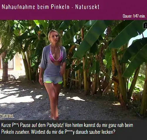 Nahaufnahme beim Pinkeln – Natursekt