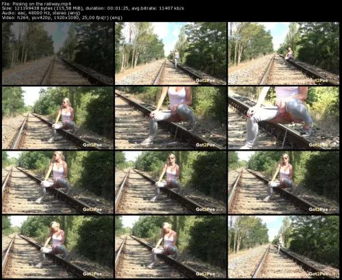 Pissing on the railway