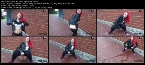 Public Piss auf dem Sportplatz