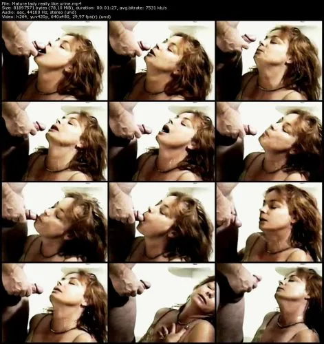 Mature lady really like urine 2019