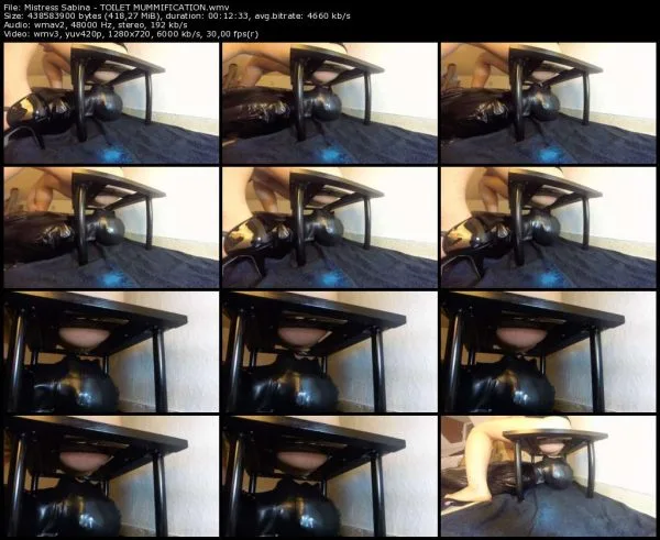 Mistress Sabina – TOILET MUMMIFICATION