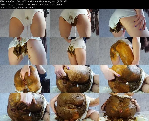 AnnaCoprofield – White shorts and smearing women scat videos, 2019