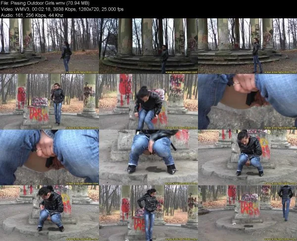 Pissing Outdoor Girls pissing in public, HD 2019