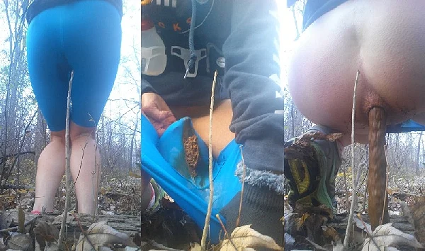 Poo on the run vol 14 – She sharted her spandex HUGE shit women scat vid…