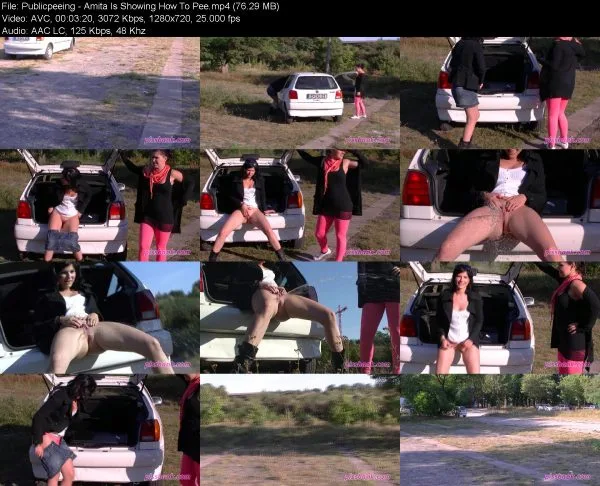Publicpeeing – Amita Is Showing How To Pee
