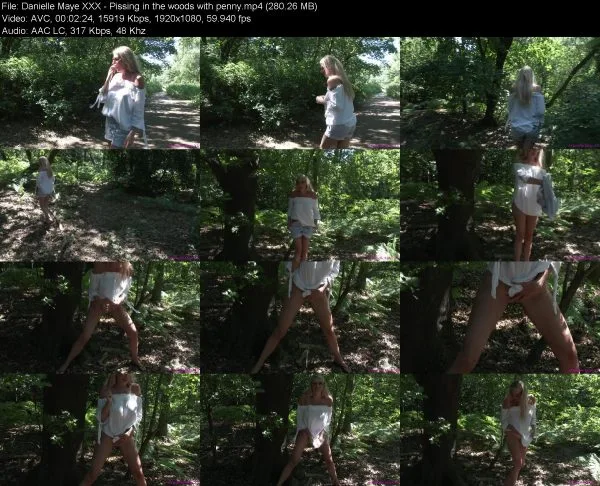 Danielle Maye XXX – Pissing in the woods with penny