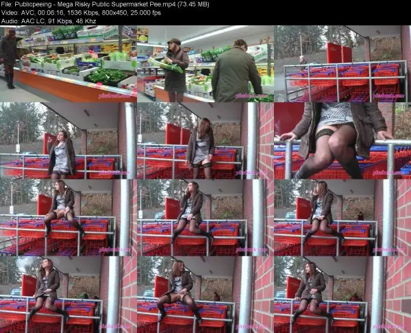 Publicpeeing – Mega Risky Public Supermarket Pee