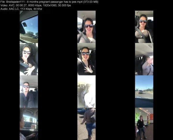 Briellajaden111 – 8 months pregnant passanger has to pee