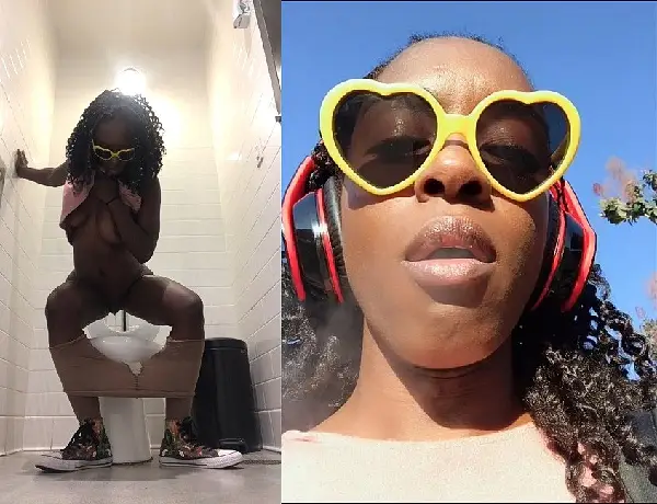 Britney Siren – Braless smoke and tinkle break