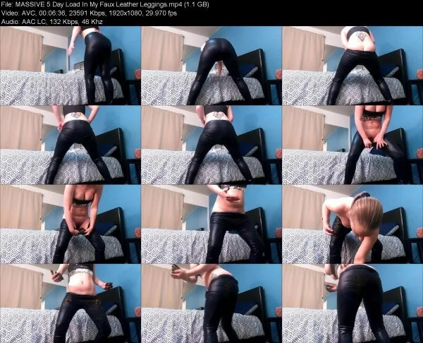 MASSIVE 5 Day Load In My Faux Leather Leggings