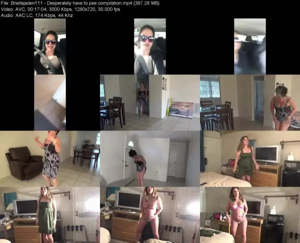 Briellajaden111 – Desperately have to pee compilation