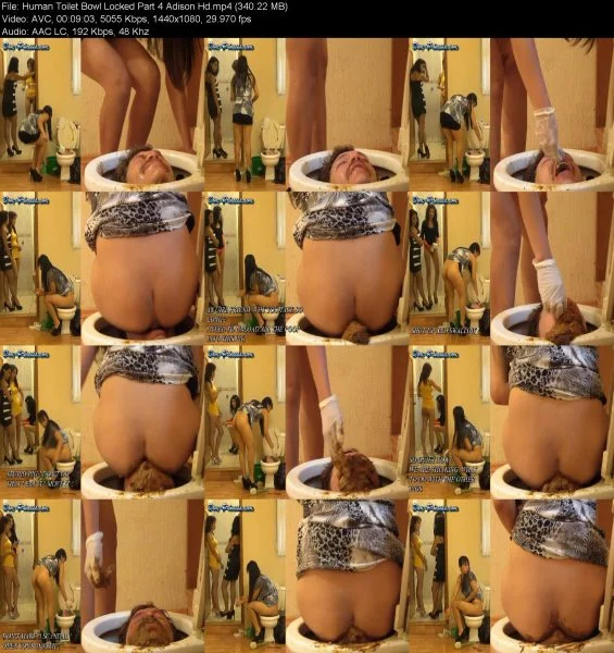 Human Toilet Bowl Locked Part 4 Adison Hd