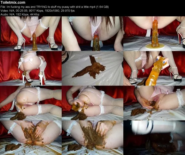 Im fucking my ass and TRYING to stuff my pussy with shit a little