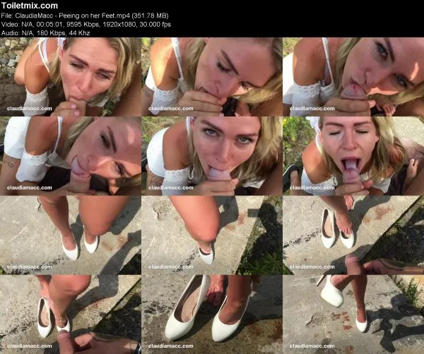 ClaudiaMacc – Peeing on her Feet