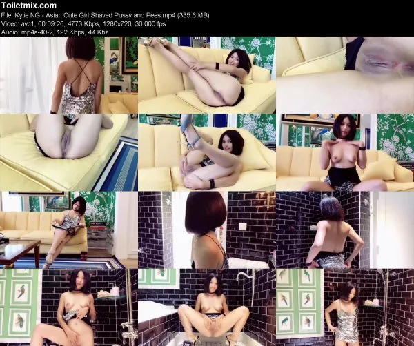 Kylie NG – Asian Cute Girl Shaved Pussy and Pees