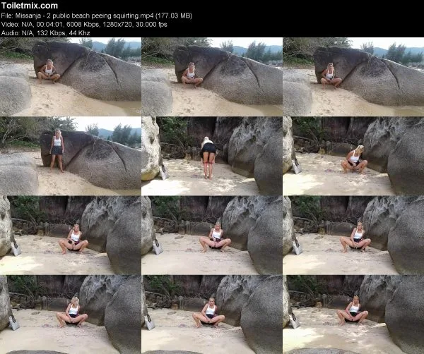 Missanja – 2 public beach peeing squirting