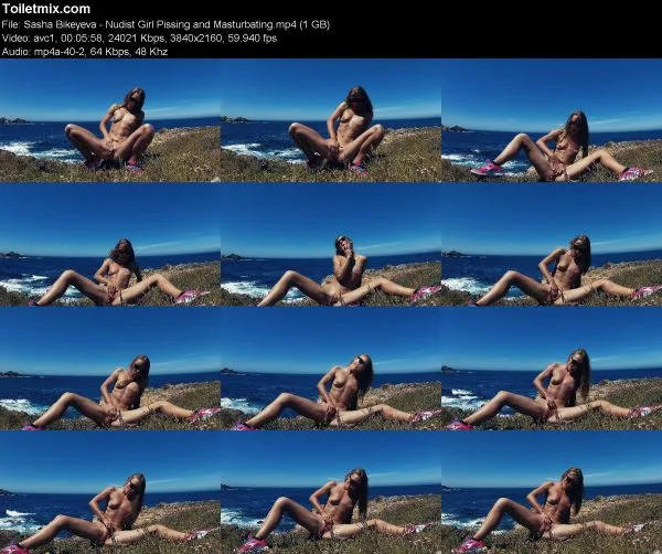 Sasha Bikeyeva – Nudist Girl Pissing and Masturbating