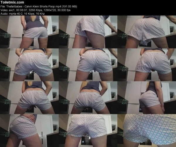Thefartbabes – Calvin Klein Shorts Poop