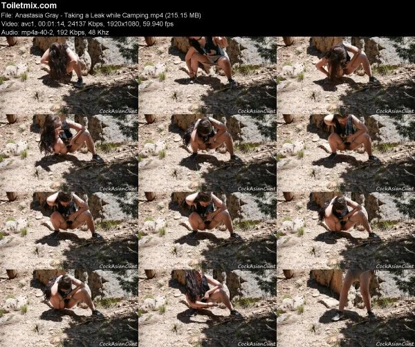 Anastasia Gray – Taking a Leak while Camping