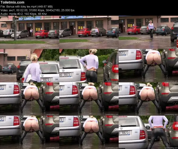 Lovewetting Bonus with licky lex pissing in public, HD 2019