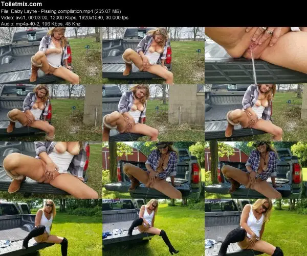 Daizy Layne – Pissing compilation pissing in public, HD 2019
