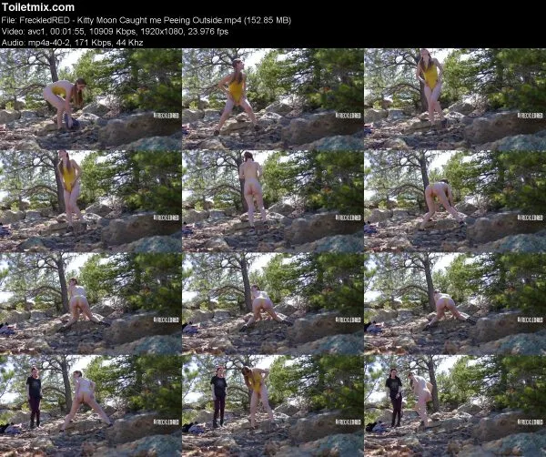 Hot FreckledRED – Kitty Moon Caught me Peeing Outside