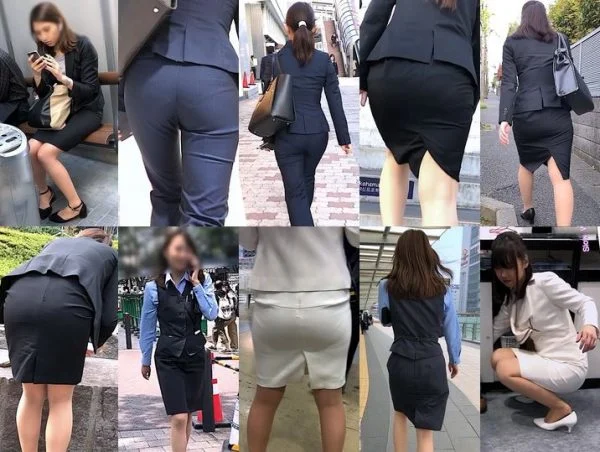 Gcolle Ass 1-3 リクルートスーツ78☆走り逃げる�…Upskirt Japansese Girls
