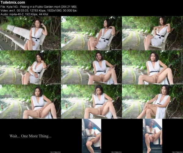 Kylie NG – Peeing in a Public Garden