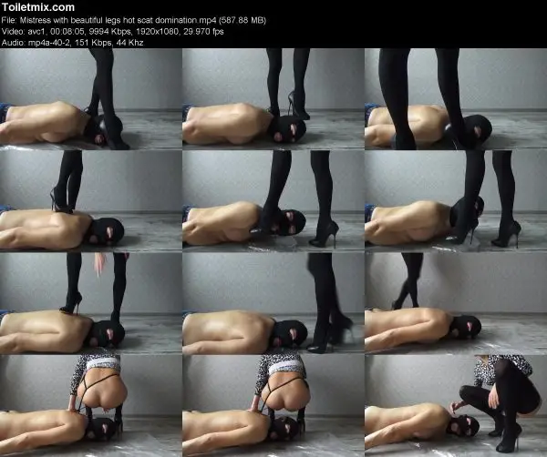 Mistress with beautiful legs hot scat domination