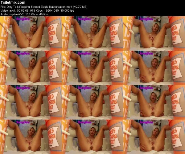 Dirty Talk Pooping Spread-Eagle Masturbation women scat videos, 2019