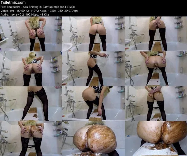 Scatdesire – Ass Shitting in Bathtub