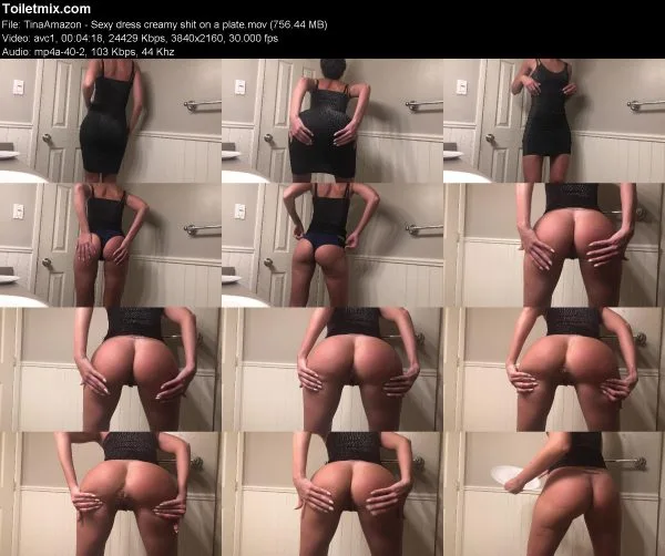 TinaAmazon – Sexy dress creamy shit on a plate