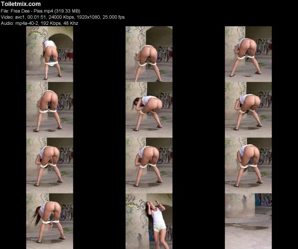 Frea Dee – Piss pissing in public, HD 2019