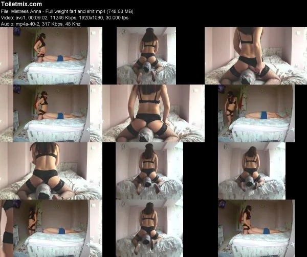 Mistress Anna – Full weight fart and shit