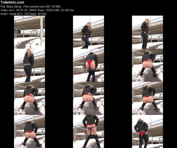 Stacy Saing – Piss scenes pissing in public, HD 2019