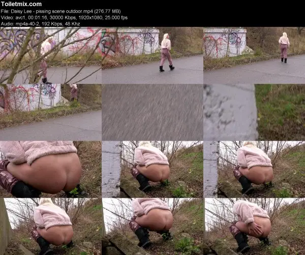 Daisy Lee – pissing scene outdoor