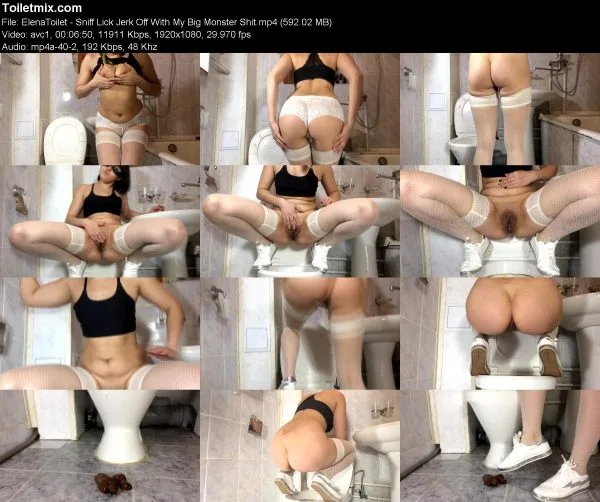 ElenaToilet – Sniff Lick Jerk Off With My Big Monster Shit
