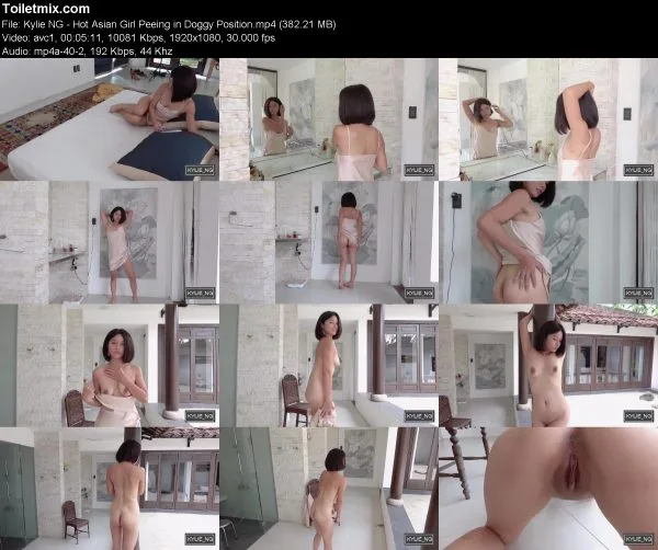 Kylie NG – Hot Asian Girl Peeing in Doggy Position