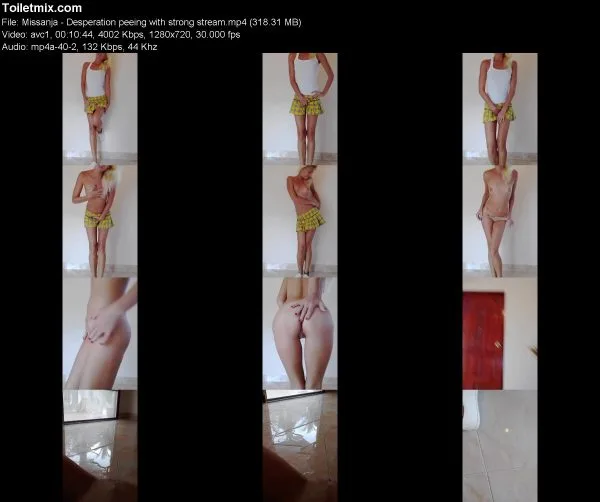 anja – Desperation peeing with strong stream